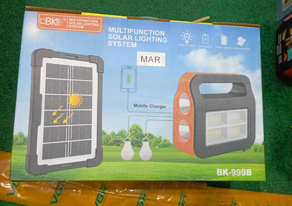 Solar Powered Light System Flashlight, Emergency Mobile Power Bank, Wireless Power Supply System for Travel Camping hiking (random color) - Image 4