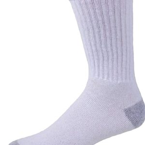 Pack of 6 pairs white socks Gents full length socks