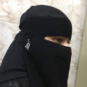 Chiffon Saudi Locket Niqab Premium A1 Quality Black Face Veil (Black) (Random Locket )
