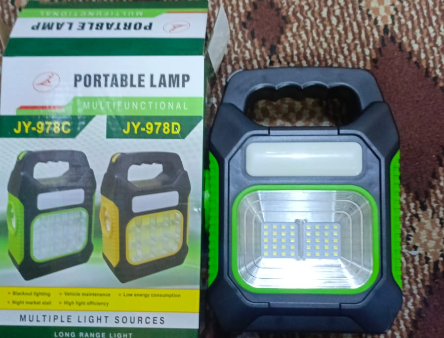JY-978A Solar portable lamp multi functional for outdoor Hiking long Range light(random color) - Image 2