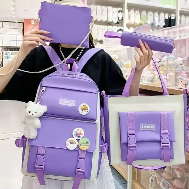 4-Piece School Bag Set: Stylish & Practical new arrival 2024 - Image 4