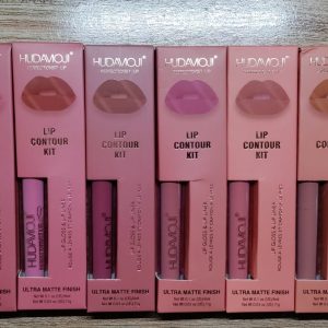 HUDAMOJI Ultra Matte Finish Lip Gloss And Lip Liner Lip Contour Set