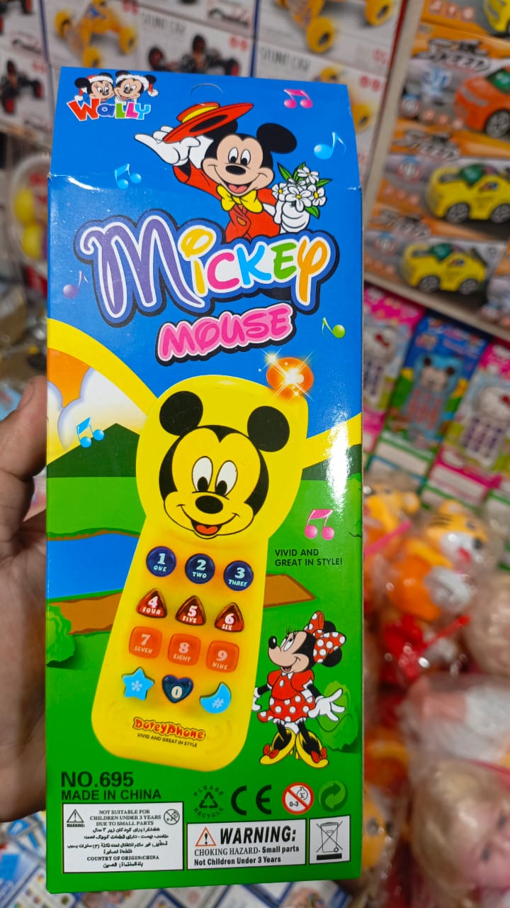 Micky Mouse Musical Toy Phone for Kids(Random color) - Image 2