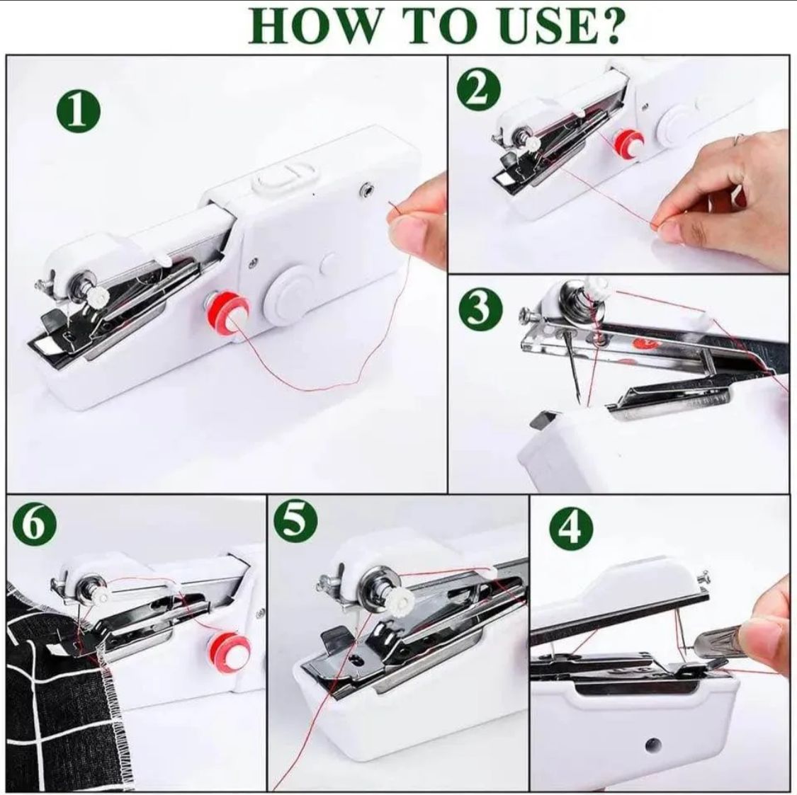 Handy Stitch Portable Cordless Sewing Machine for Quick Repairs on All Fabrics | Best Quality Sewing Portable Machine - Image 4