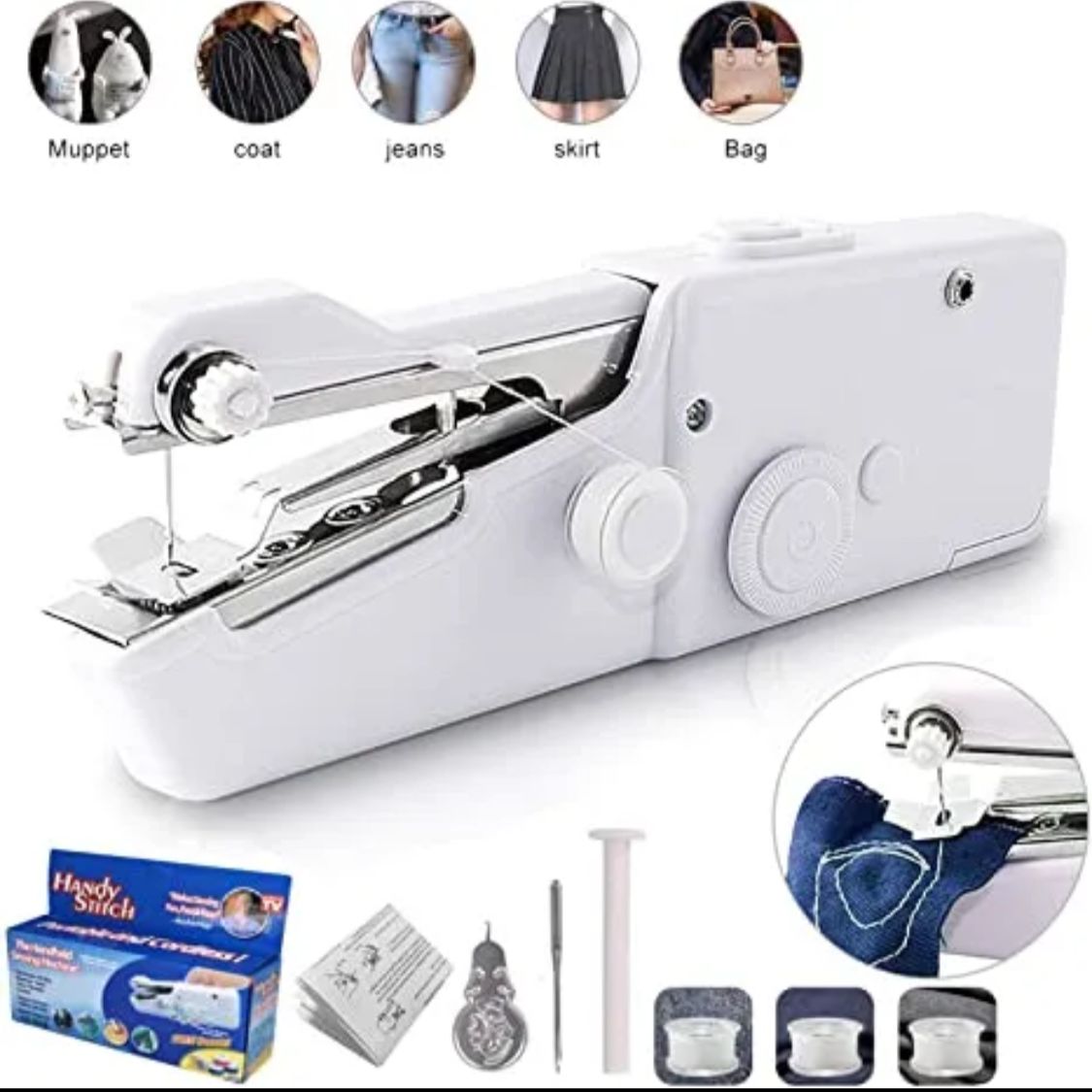 Handy Stitch Portable Cordless Sewing Machine for Quick Repairs on All Fabrics | Best Quality Sewing Portable Machine - Image 2