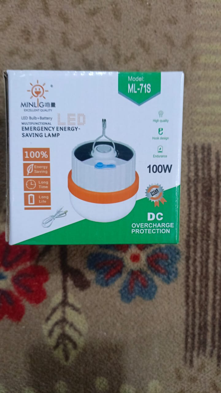 Multifunctional LED Bulb+Battery EMERGENCY ENERGY-SAVING LAMP 100W(ML-71S) - Image 4