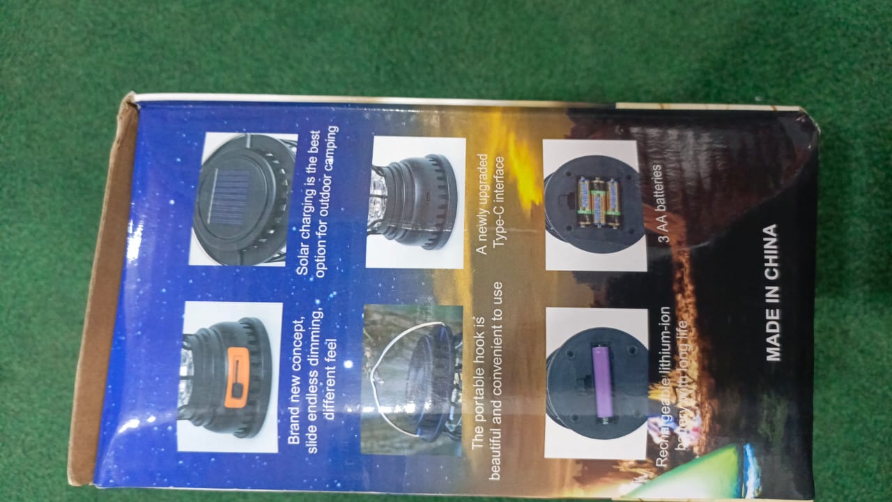 Handle LED Camping Lantern Rechargeable Tent lamp solar powered camping lamp for outdoor(random color) - Image 2