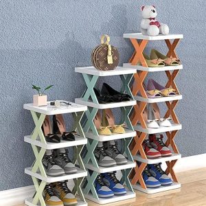 New Arrival Stackable Shoe Rack  Multi-layer Plastic Shoe Organizer for Entryway