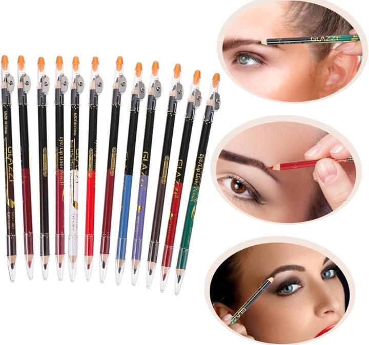 ( Pack of 6 )2 in 1 colors eye pencil multipurpose Eye Pencil (Random color) - Image 5