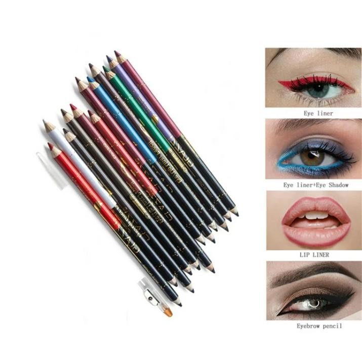( Pack of 6 )2 in 1 colors eye pencil multipurpose Eye Pencil (Random color) - Image 3