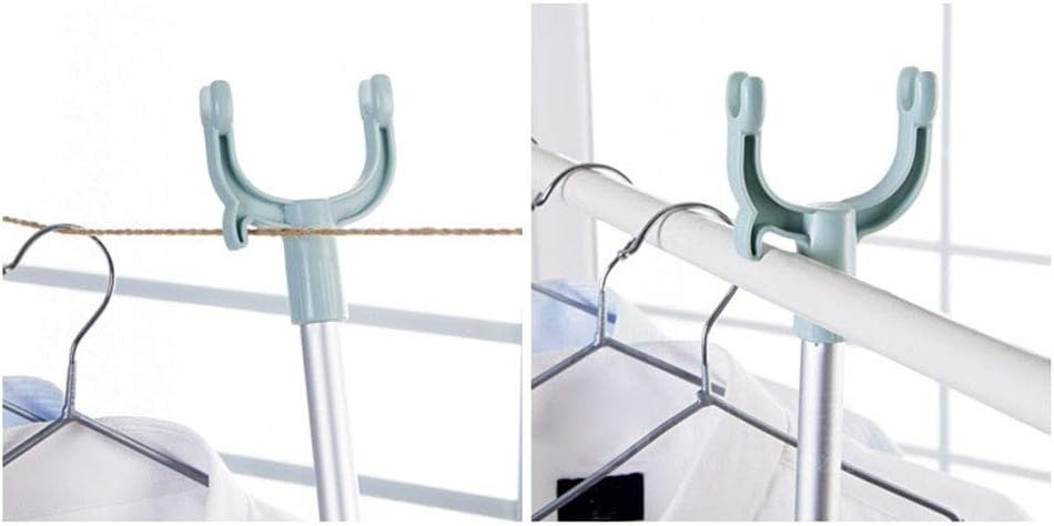 Extendable Telescopic Clothes Fork, Adjustable Laundry Hanging Fork with Hook (random color) - Image 4