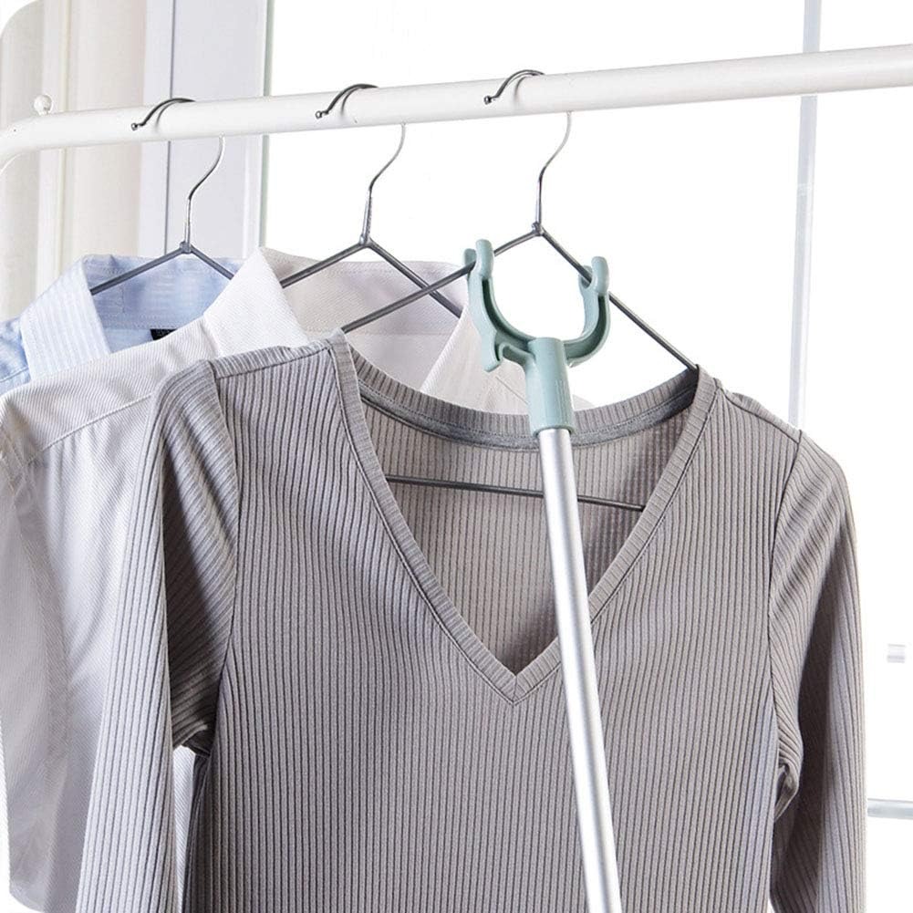 Extendable Telescopic Clothes Fork, Adjustable Laundry Hanging Fork with Hook (random color) - Image 3