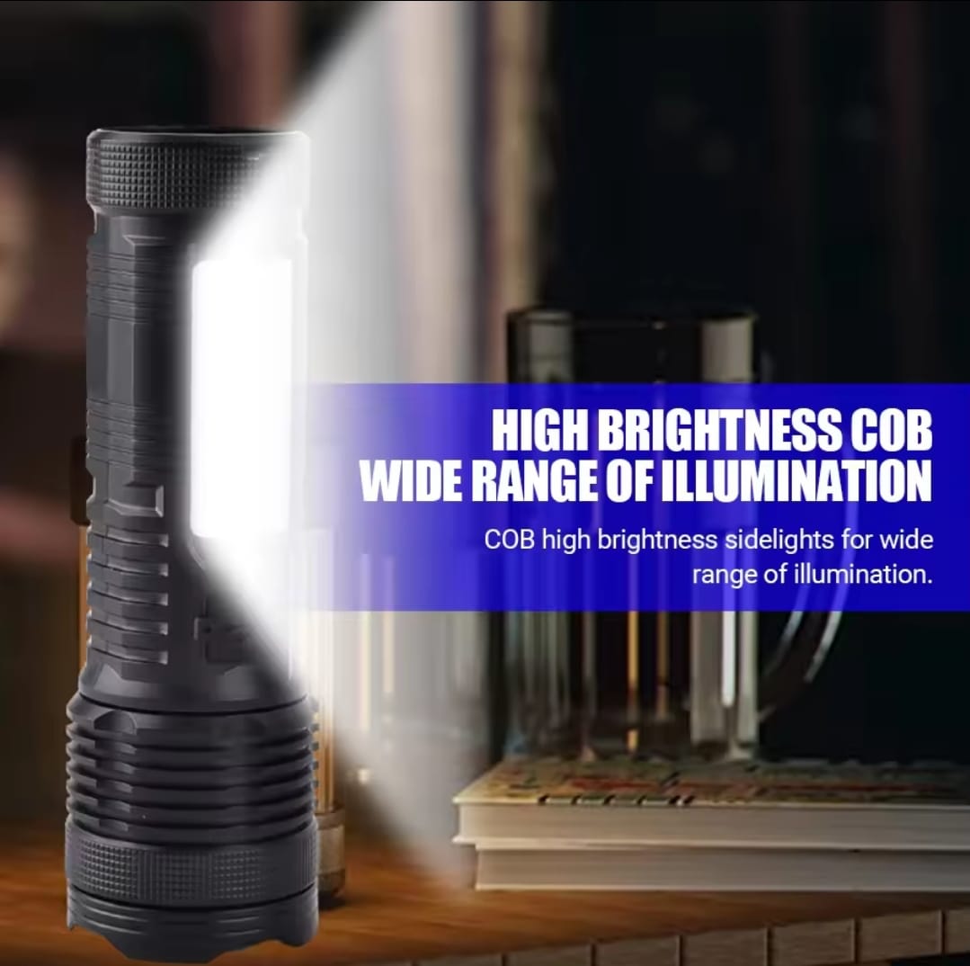 Most Powerful P50 FlashLight Flash light 5 Modes Usb Zoom Led Torch Built-in 18650 Battery Camping, Fishing - Image 3