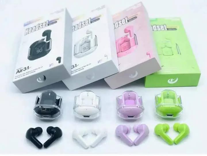 Air 31 Earbuds Wireless Earbuds With Crystal Transparent Case With Type-C Charging - Image 3