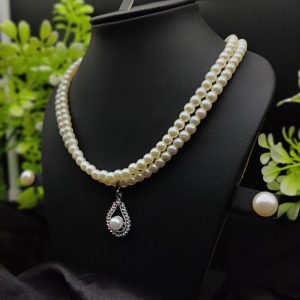 Imported Exquisite Pearl Necklace Set with Radiant Pendant & Earrings ?? | Best Quality Necklace For Girls & Women