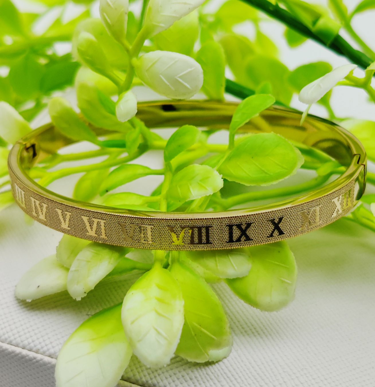 Adjustable Cartier-Inspired Roman Numeral Bracelet - Imported Luxury Gold Bracelet | Bracelet For Every Occasion | Elegant Design ? - Image 2