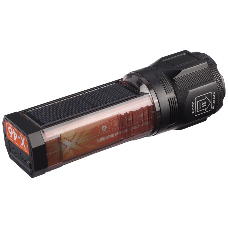 X-46 Multifunctional Flashlight Telescopic Zoom, Type-C Charging, Power Bank & Multiple Light Modes - Image 4