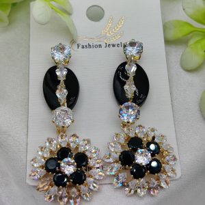 Imported Radiant Luxe Crystal Bloom Earrings  Elegance Redefined  Nickel-Free | Girls Earrings | Women Earrings | Jewellery