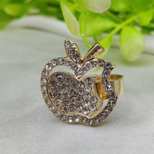 1 Piece Imported Glittering Crystal Apple Ring Elegance Redefined ? | Luxurious Design Ring | Adjustable Ring | Ring For Girls & Women