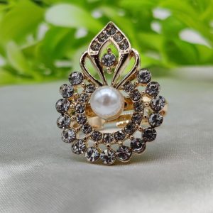 1 Piece Imported Radiant Crystal Blossom Ring  Unmatched Elegance in Every Detail ?? | Luxurious Design Ring | Adjustable Ring | Ring For Girls & Women