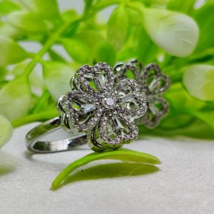 1 Piece Imported Dazzling Dual-Tone Floral Moveable Rings ?? | Luxurious Design Ring | Adjustable Ring | Ring For Girls & Women ?