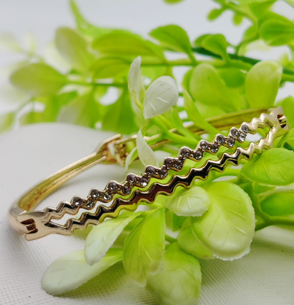 Adjustable Imported Luxury Zig-Zag Crystal Bracelet A True Statement of Elegance | Bracelet For Every Occasion | Elegant Design - Image 2