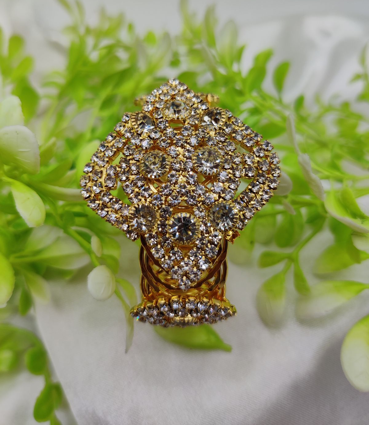 Imported Royal Elegance Sapphire Bracelet Regal Design Golden Bracelet Best Quality Artificial Bracelet For Girls & Women - Image 2