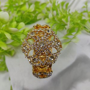Imported Golden Lace Crystal Bracelet | Royal Ruby Elegance Bracelet