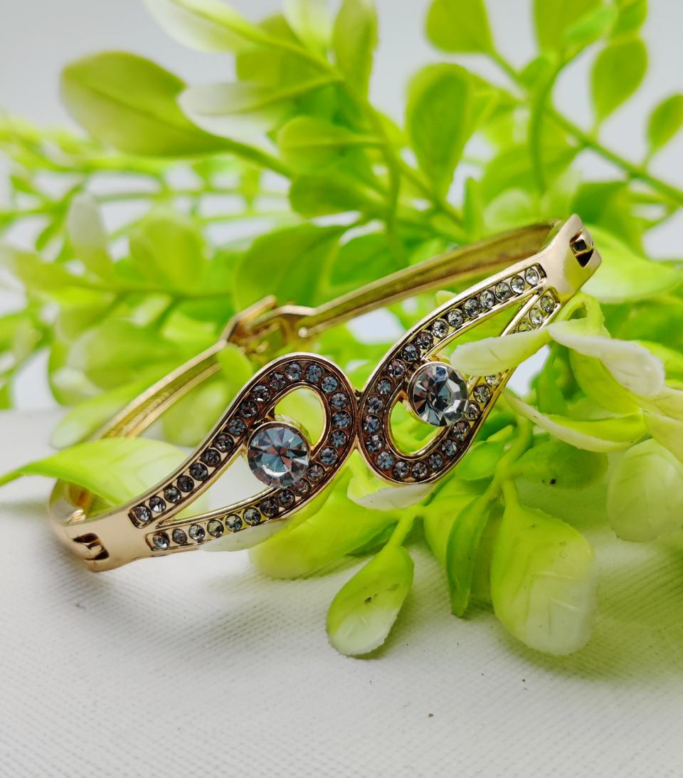 Imported Adjustable Infinity Charm Bracelet with Crystal Accents | Imported Glamour for Every Occasion - Image 2