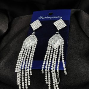 Imported Earrings In Multiple Design | Luxury Look Artificial Earrings | Girls Earrings | Women Earrings ( Silver )