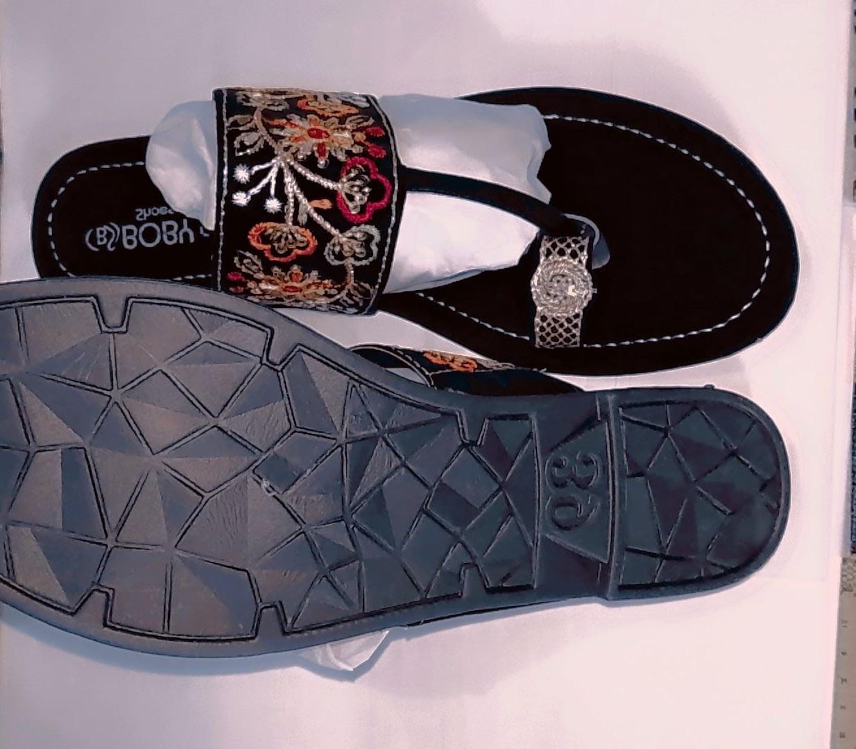 Kolhapuri Slipper Design No. 25-79 Classic Black Handcrafted Footwear (With Box ) - Image 3