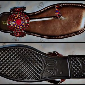 Kolhapuri Slipper Design No. 25-80  Elegant Brown Handcrafted Footwear (With Box )
