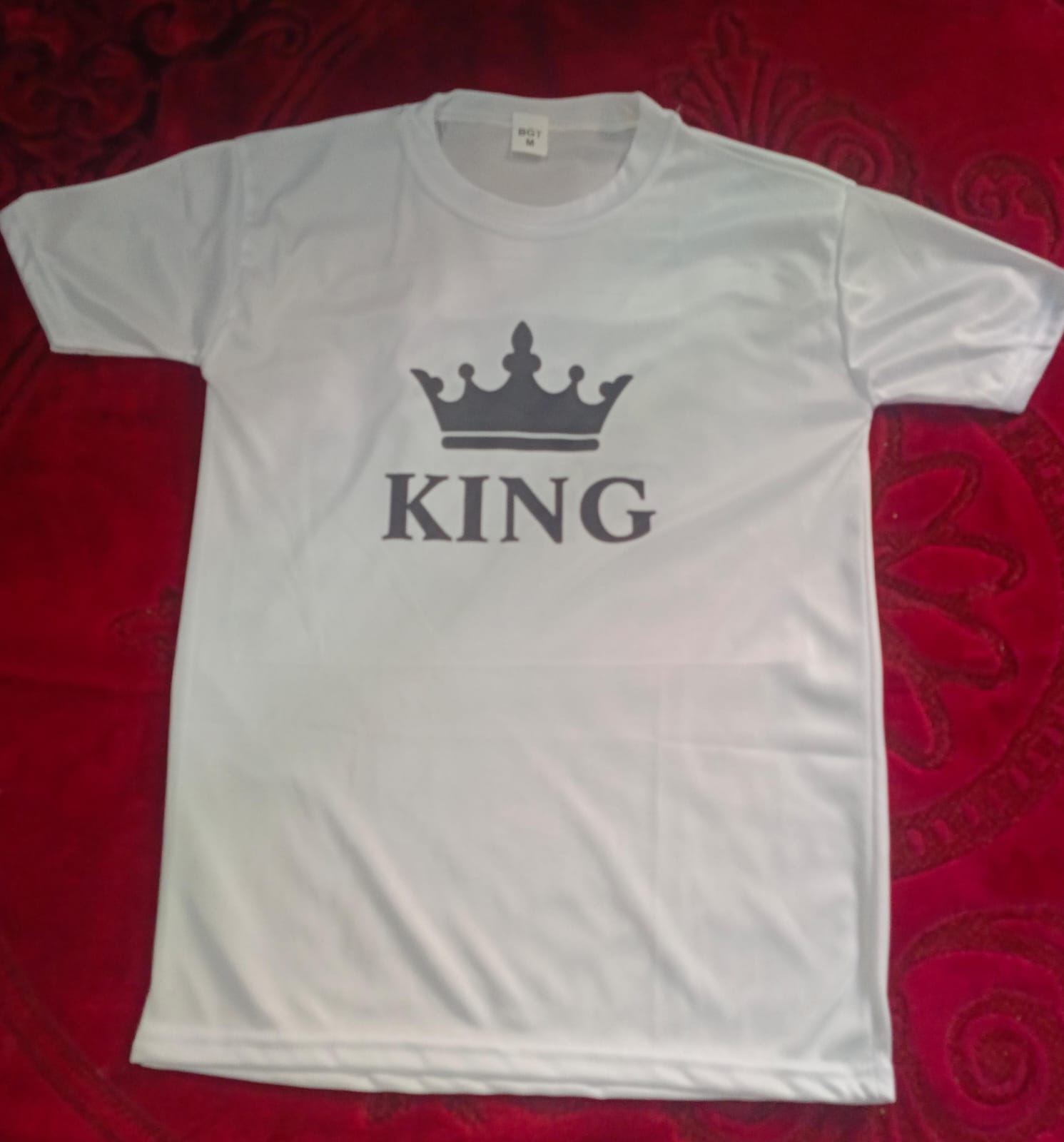 King & Queen Style White T-Shirt - King & Queen Design T-Shirts Best Quality T-Shirts For Girls | T-Shirt For Women - T-Shirt For Boy | T-Shirt For Men | King T-Shirts | Queen Design T-Shirt - Image 4