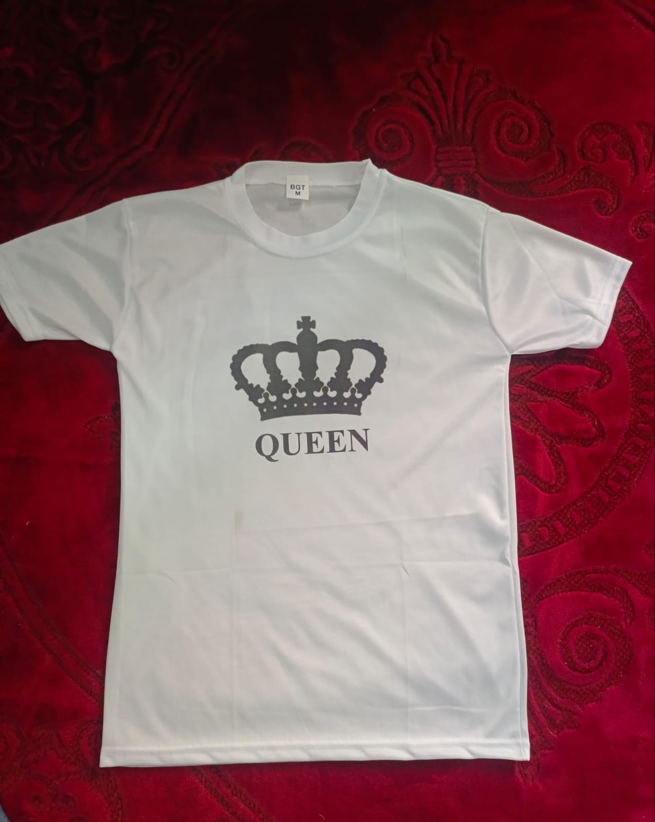 King & Queen Style White T-Shirt - King & Queen Design T-Shirts Best Quality T-Shirts For Girls | T-Shirt For Women - T-Shirt For Boy | T-Shirt For Men | King T-Shirts | Queen Design T-Shirt