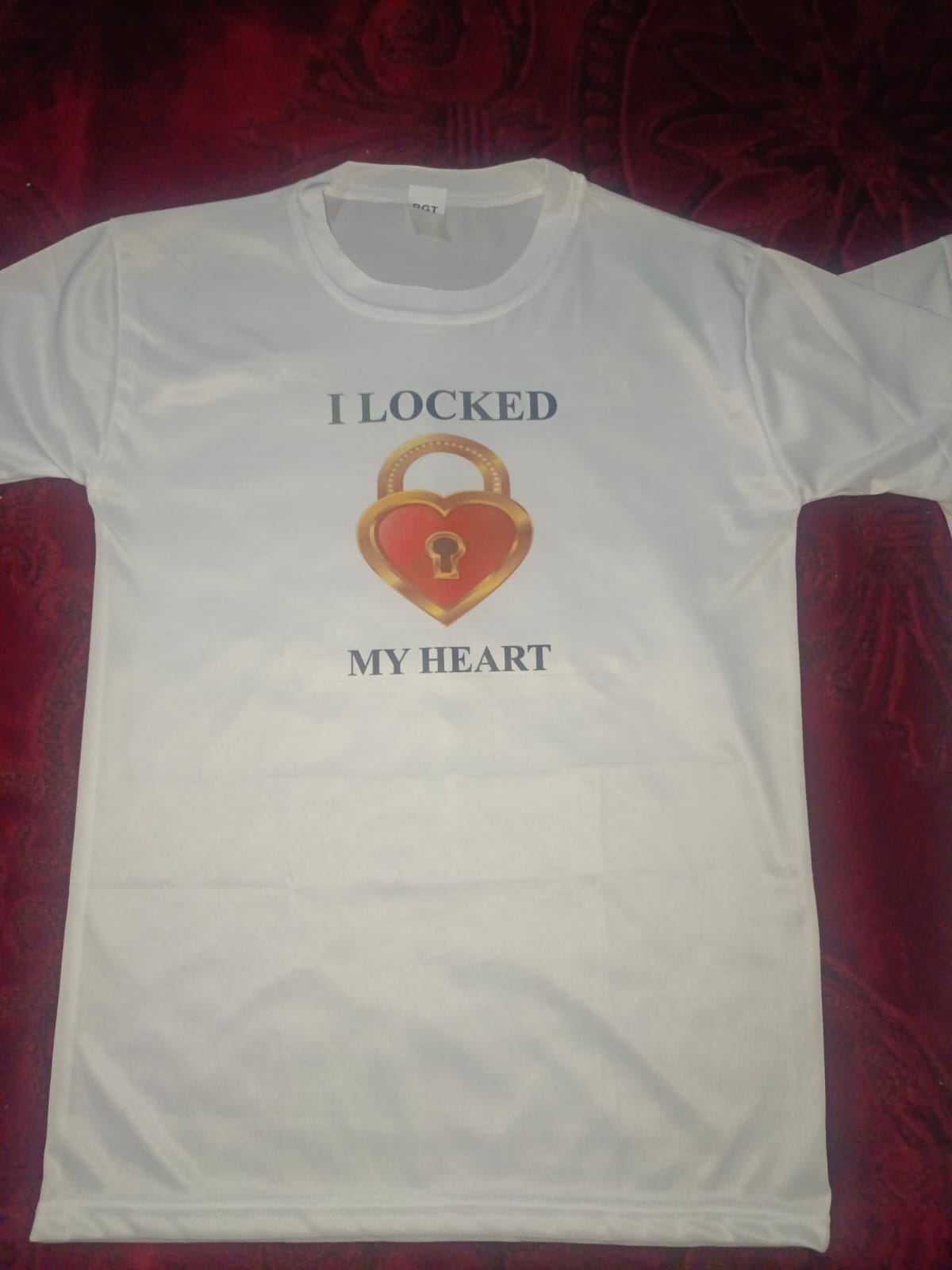 The Key & My Heart Style White T-Shirt - Key & Heart Design T-Shirts Best Quality T-Shirts For Girls | T-Shirt For Women - T-Shirt For Men - Image 4