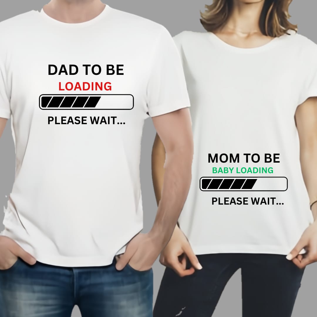 Combo Of Dad to Be & Mom to Be Style White T-Shirt with Cute Design Best Quality T-Shirts For Girls | T-Shirt For Women - T-Shirt For Men - Image 5
