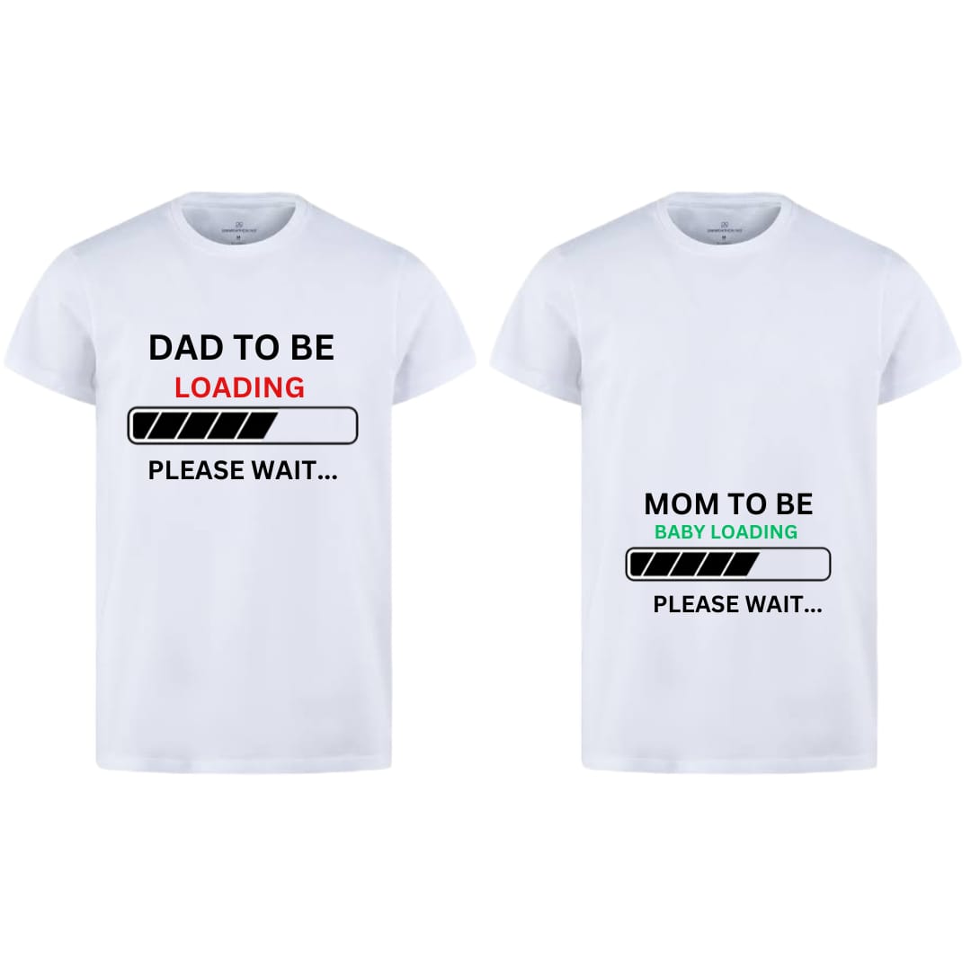 Combo Of Dad to Be & Mom to Be Style White T-Shirt with Cute Design Best Quality T-Shirts For Girls | T-Shirt For Women - T-Shirt For Men - Image 4