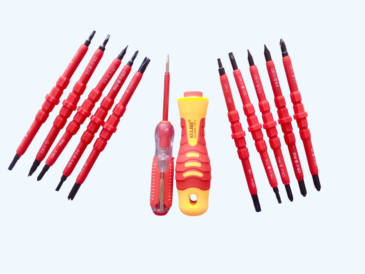 23 in 1 Insulated Screwdriver Set Slotted Screwdriver Bits Kit With Tester Pen Electricians Hand Tools - Tool Set - Image 4