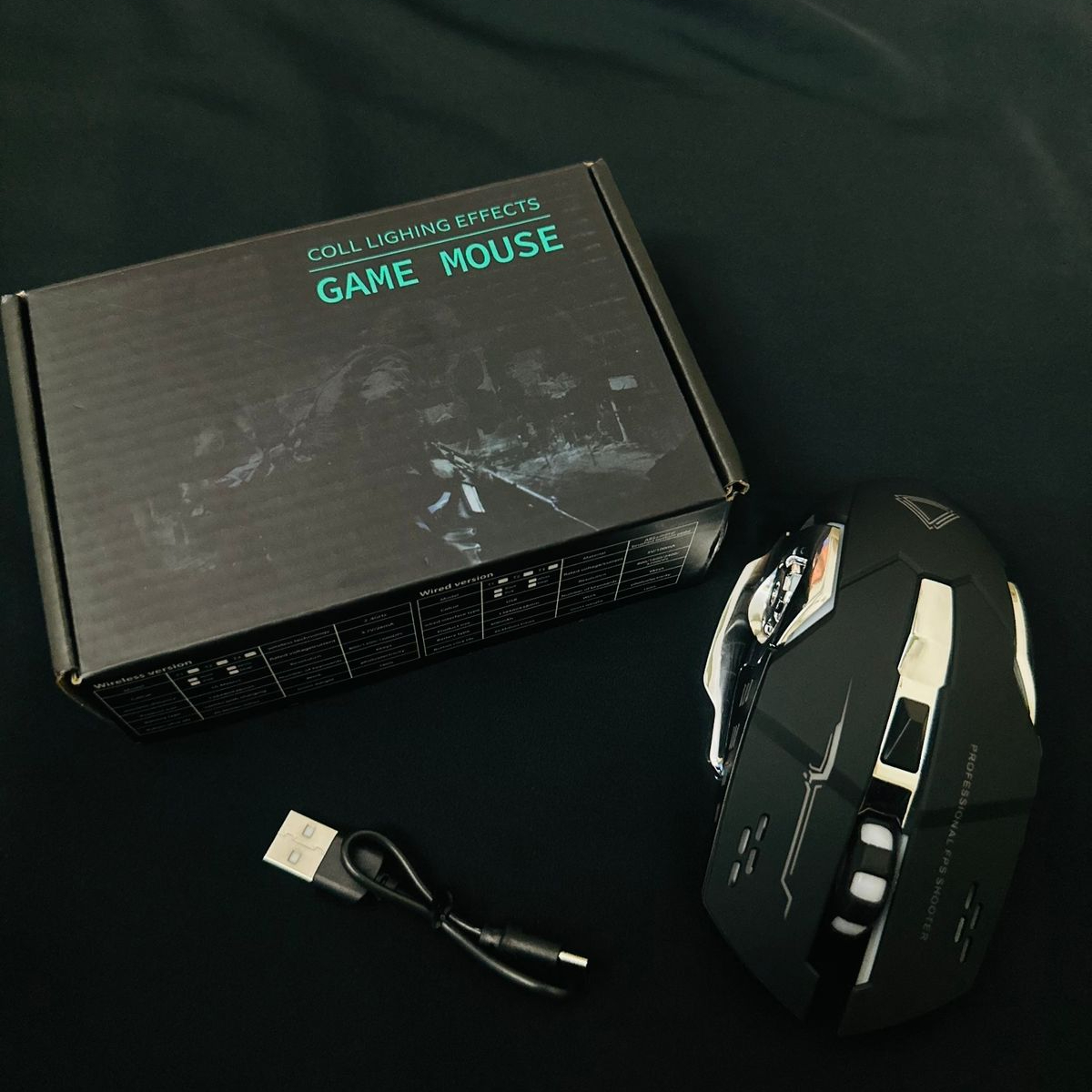 Wireless & Rechargeable Gaming Mouse LED Light Mouse - Image 3