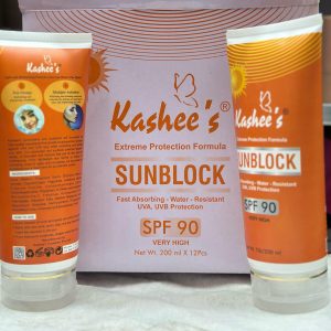01 Pc KasheeÂ’s Sunblock SPF 90 Â– Extreme Protection Formula | Fast Absorbing Water Resistant UVA, UVB Protection 200ml
