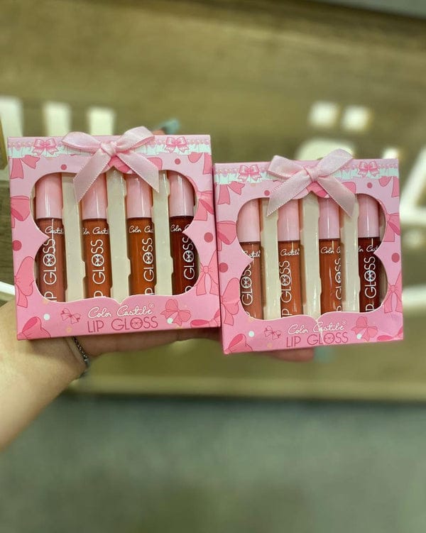 4-Piece Color Castle Bow Lip Gloss Set Cute Bow Design, Vibrant Shades, Smooth & Glossy Finish - Image 3