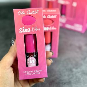 Moccallure Professio2 in 1 Makeup Deal Â– Color Castile Lip Gloss & Blush | Liquid Beauty Combo | Long-Lasting Radiance | Dual-Use Magicnal 18-Colors Lipstick Kit Â– Long-Lasting, Hydrating & Compact | Unisex Makeup Set (Copy)