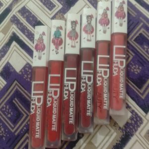 6-Piece Matte Lip Gloss Set  Multicolor Shades, Long-Lasting Liquid Formula, Velvet Finish - Random Shades (without box)