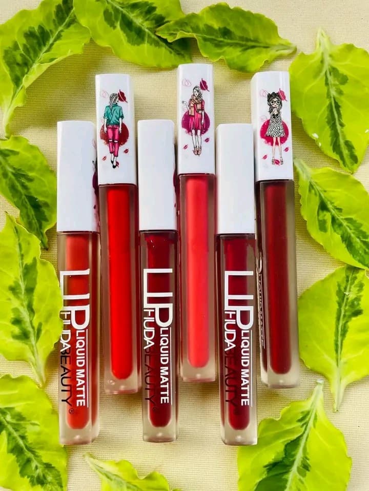 6-Piece Matte Lip Gloss Set Multicolor Shades, Long-Lasting Liquid Formula, Velvet Finish - Random Shades (without box) - Image 3