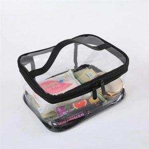 Clear Travel Makeup Bag Â– Waterproof, Portable, and Stylish Organizer for Cosmetics & Toiletries - Transparent Clear Cosmetic Bag, Portable Toiletry Bag, Zipper Organizer, Transparent Travel Makeup Pouch - Random Color