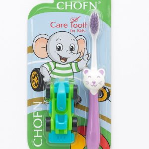CHOFN Kids Toothbrush Set (3Â–12 Years) Â– Soft Bristles with Toy Car (Random Designs)