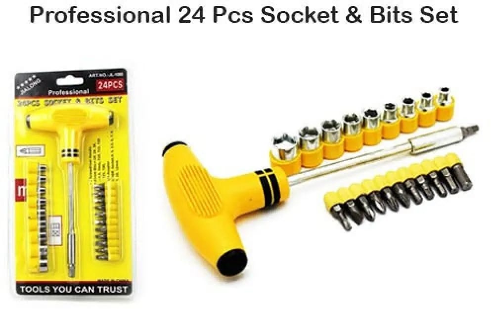 T-Bar Screwdriver Socket And Bits Set 24 Pcs - Image 2