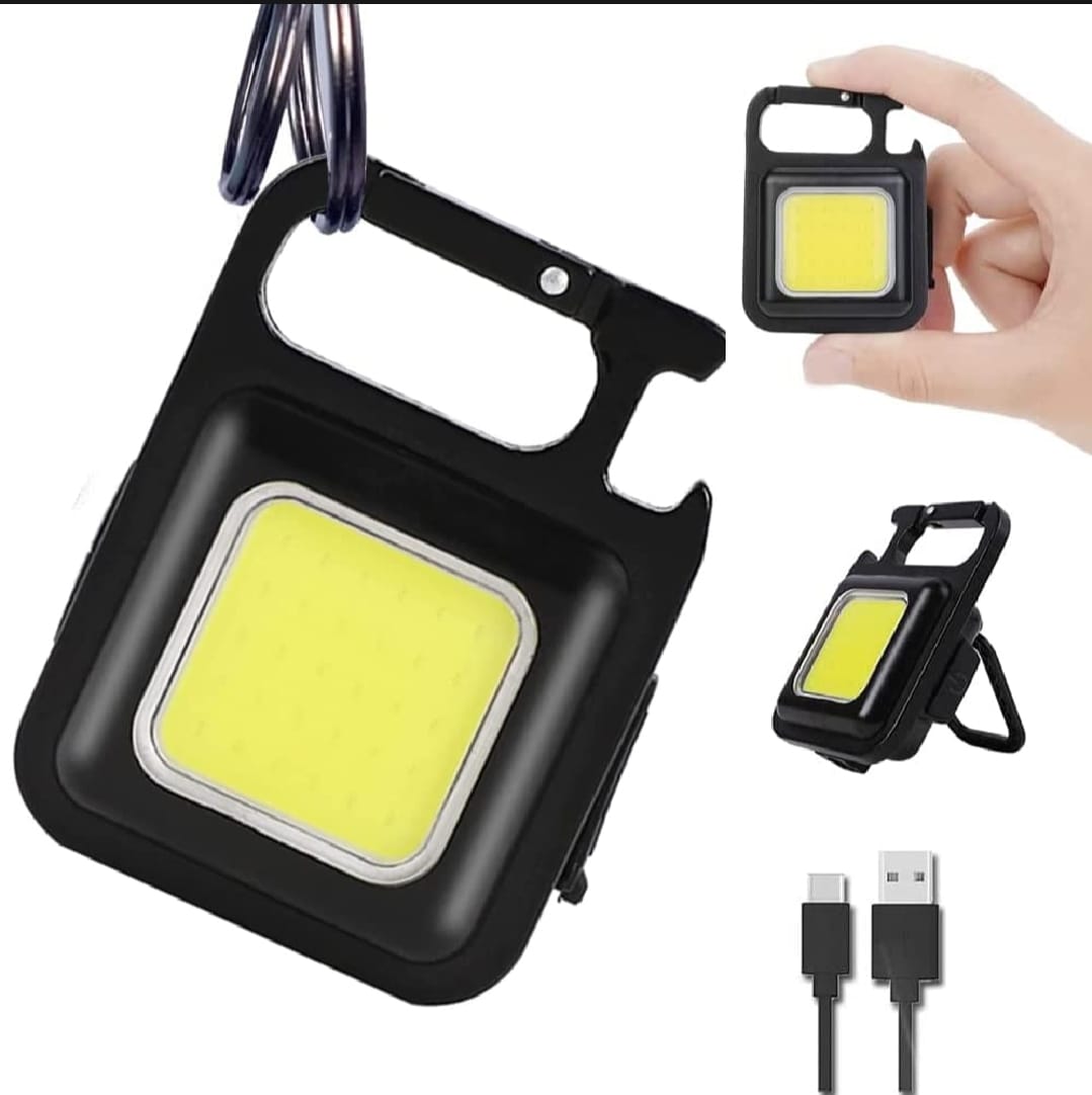 COB Small Flashlight, Keychain Work Light, USB Rechargeable, Mini LED Handheld t, 3 Light Modes Portable Pocket Light for Gift, Camping Emergency Fishing - Image 5