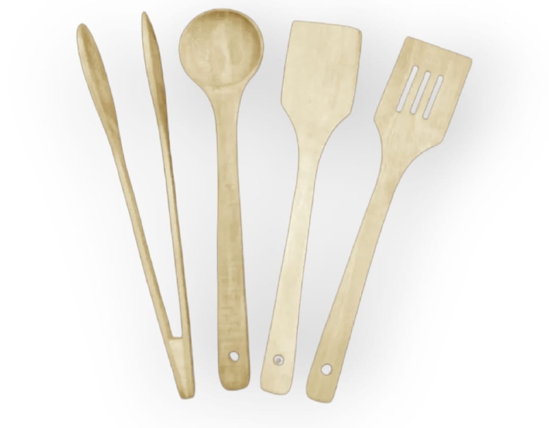 Pack of 4 Wooden Spoon Set - Image 3