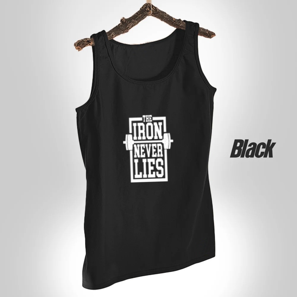 The Iron Never Lies Design Tank top for Men Workout Tank top gym shirts for men | Sleeve-Less Shirt - Image 2